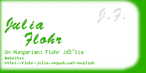 julia flohr business card